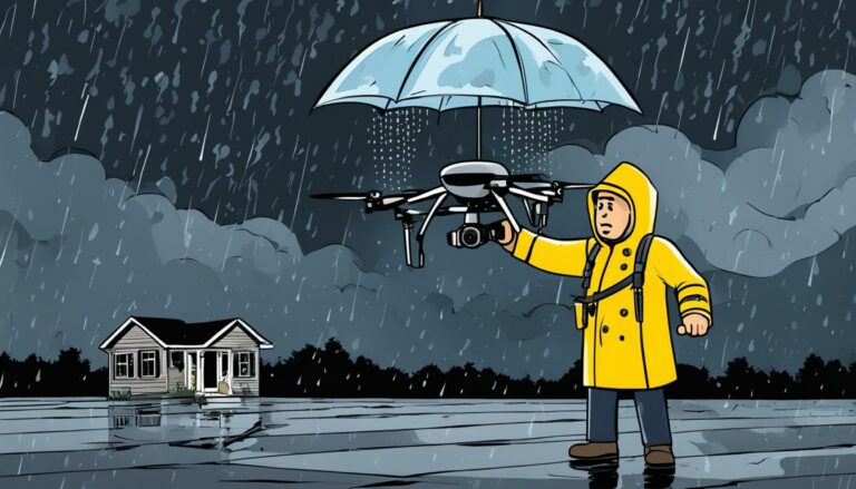 Pode levantar drone na chuva?