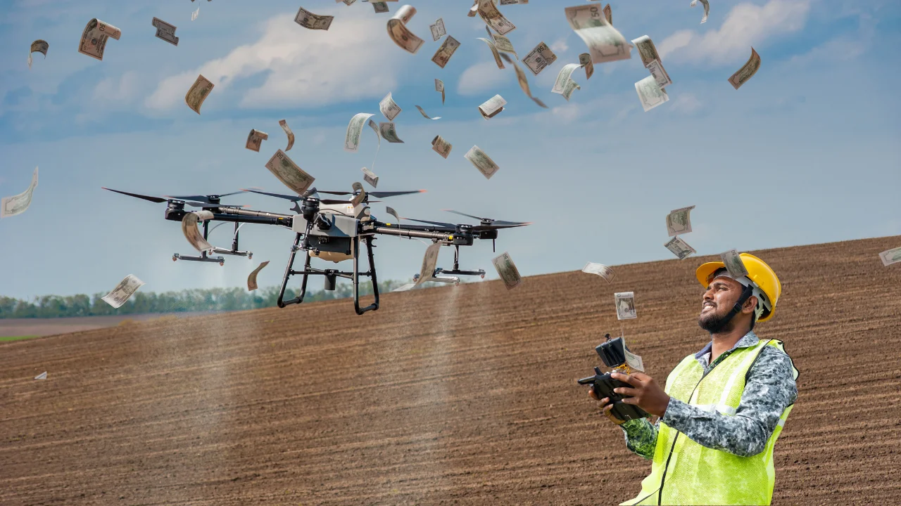 Quanto ganha um piloto de drone pulverizador